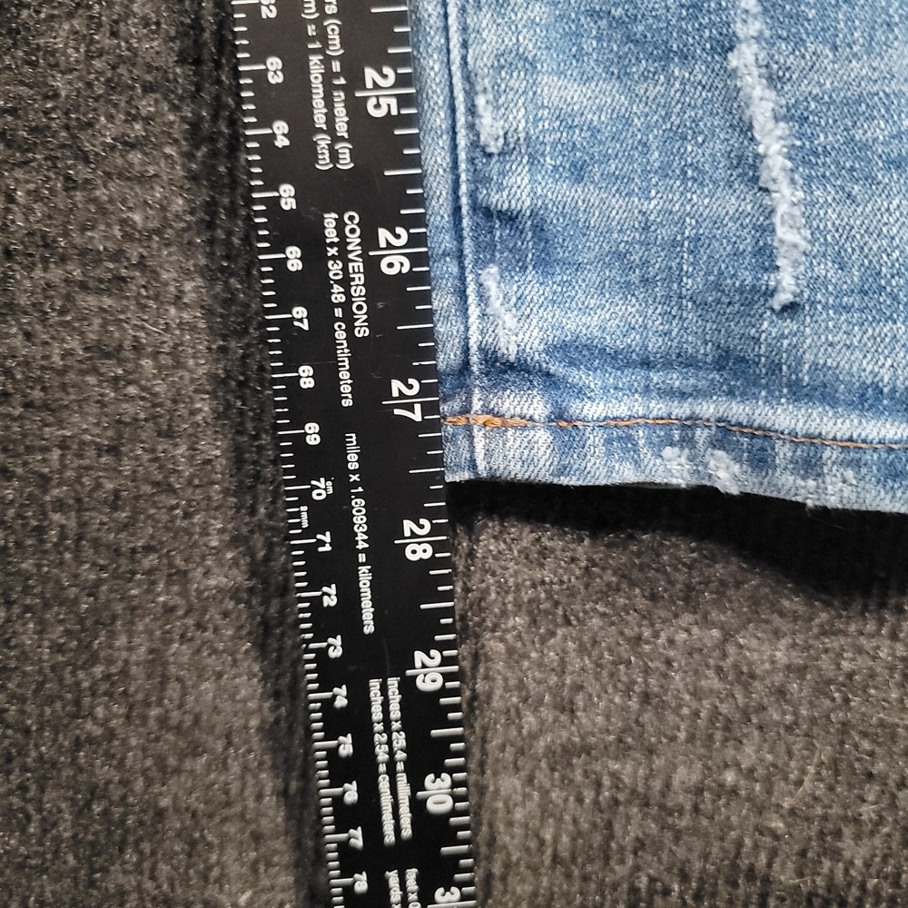 Madewell Women Slim Straight Jeans 28 Distressed Button Front - Picture 6 of 14